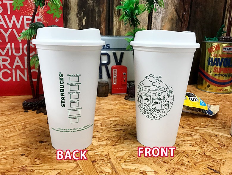 F2 スターバックス プラスチック カップ 限定 デザイン 2014年 線画