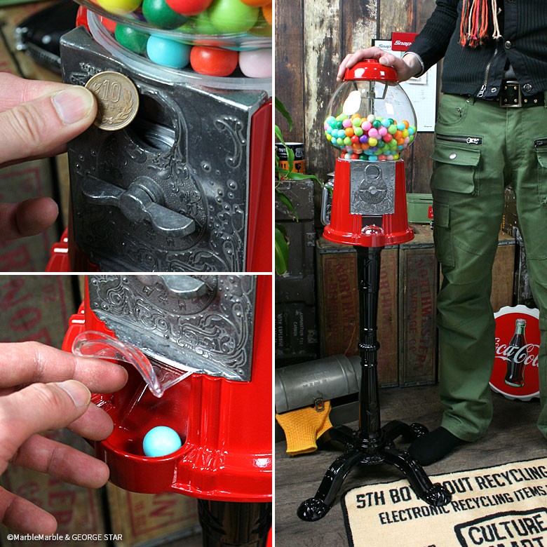 B4 ガムボールマシーン バンク クラシック 15インチ 脚付き