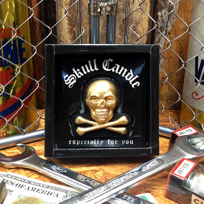 ゴールド スカル型キャンドル B3 スカル キャンドル ゴールド : アメリカン雑貨のマーブルマーブル