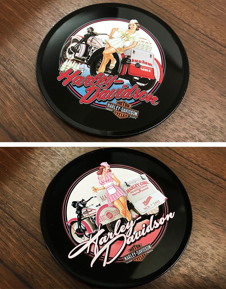 A2 ハーレーダビッドソン コースター セット サービギャル 4P [ HARLEY
