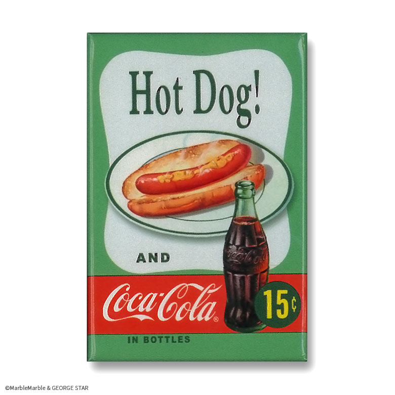 F3 Ice Box マグネット 磁石 #001 COKE Hot Dog // インテリア雑貨 / コカコーラ / アメリカ雑貨 / MADE IN  USA :zak-oth-02115-001:アメリカン雑貨のマーブルマーブル - 通販 - Yahoo!ショッピング