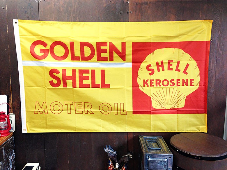 B4 リアル・フラッグ 旗 ポリエステル製 シェル オイル SHELL OIL
