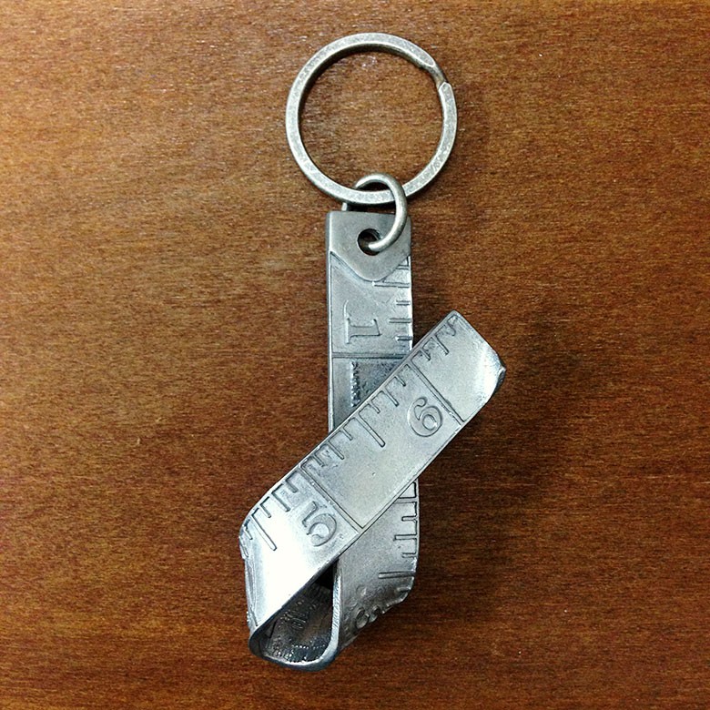 H2 ツイスト メジャー キーホルダー K #001 マットシルバー