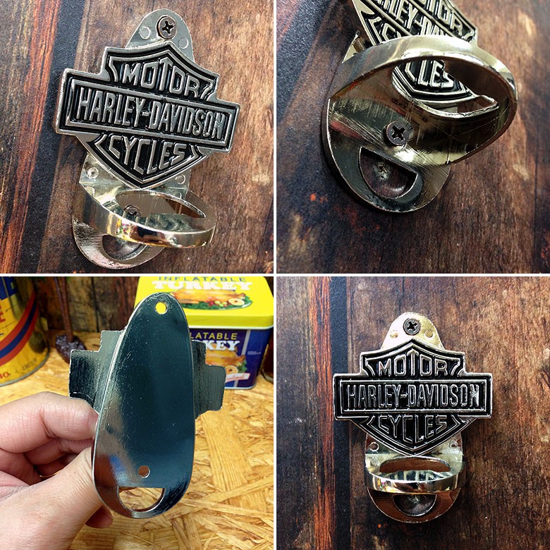 A2 ハーレーダビッドソン ボトルオープナー 壁付け用 // HARLEY