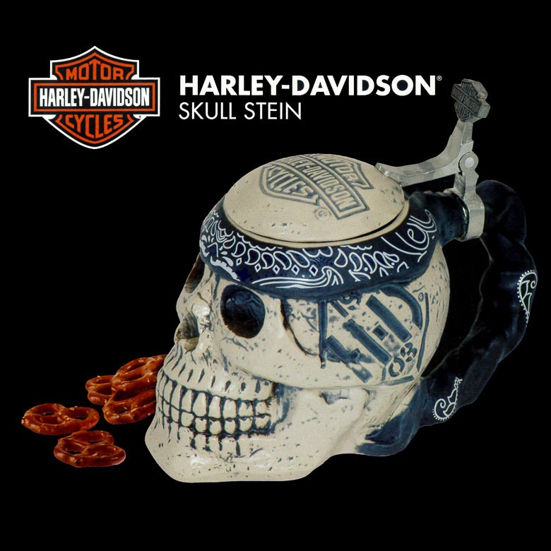 A2 ハーレーダビッドソン スカル ステイン [ HDL-18606 Skull Stein 小物入れ ]