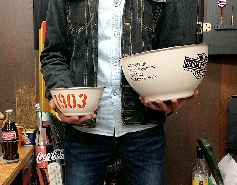 A2 ハーレーダビッドソン B&S エナメル スナック ボウル セット [ HDL