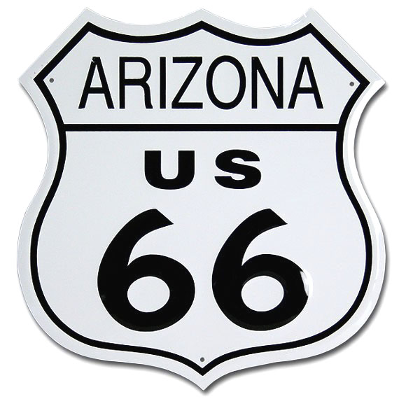 C3 ブリキ看板 TINサイン ROUTE66 US ARIZONA アリゾナ州 標識型