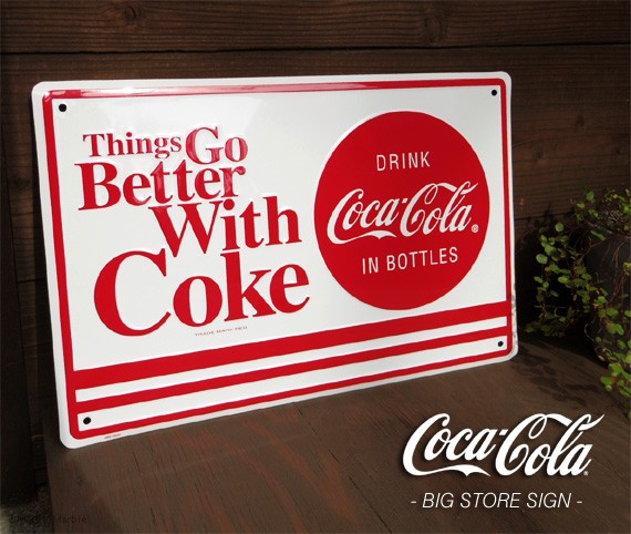 C3 ブリキ看板 コカコーラ ストアサイン Things Go Better With