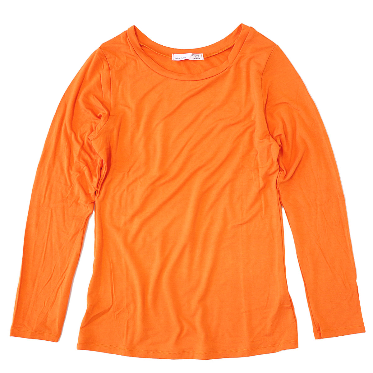 エスニック Tシャツ カットソー ロンT 長袖 無地 フィット タイト 重ね