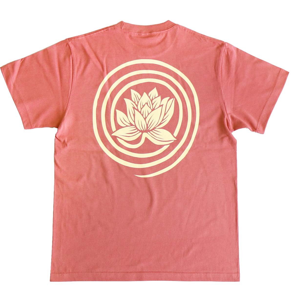 エスニック Tシャツ 半袖 プリント ぐるぐる ロータス 蓮柄 アジアン 