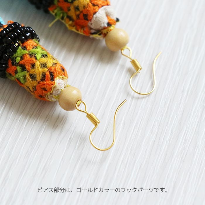 ピアス フックピアス 民族 カレン族 モン族 エスニック モチーフ