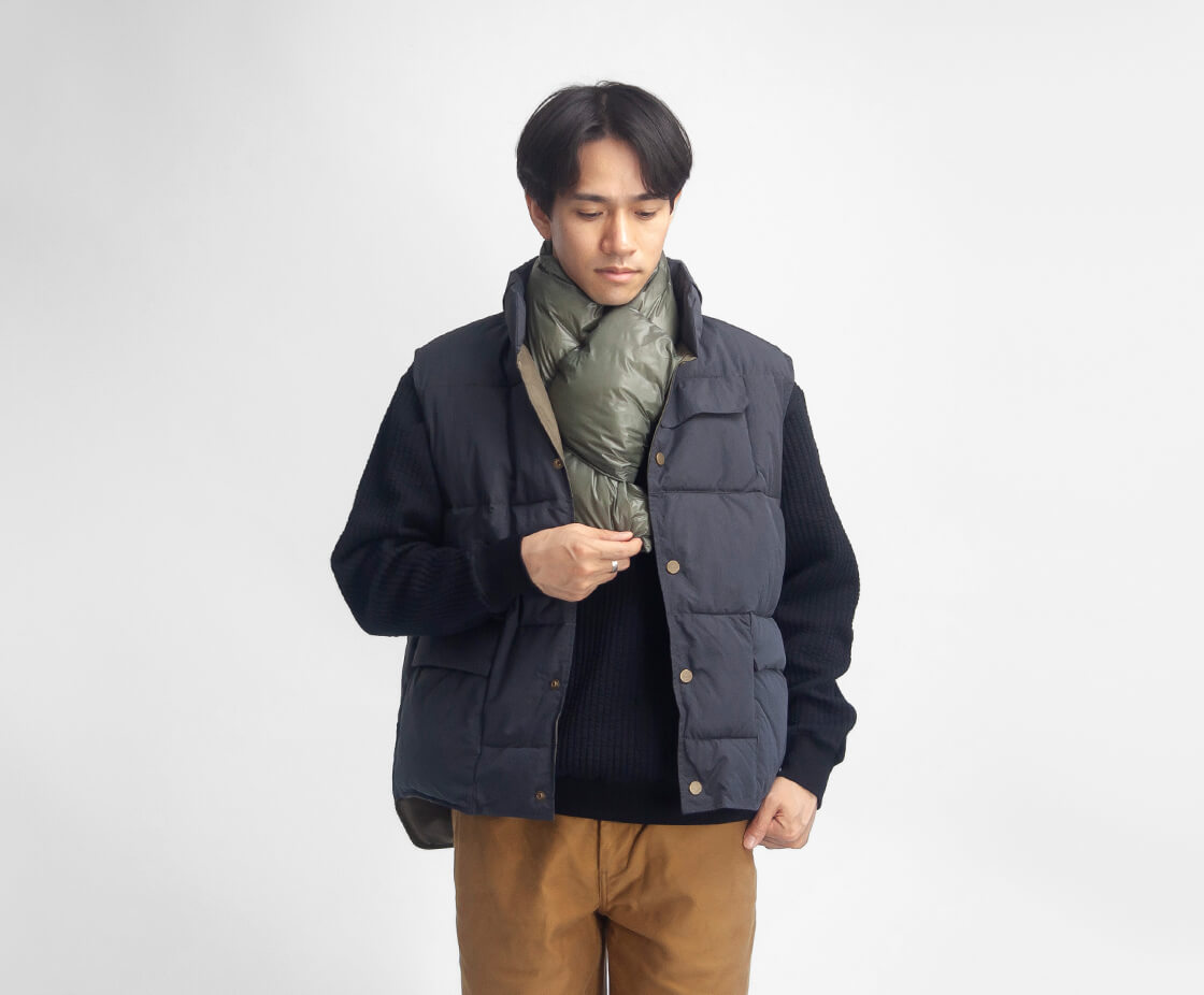 NANGA（ナンガ） ポータブルダウンマフラー メンズ レディース : MARC