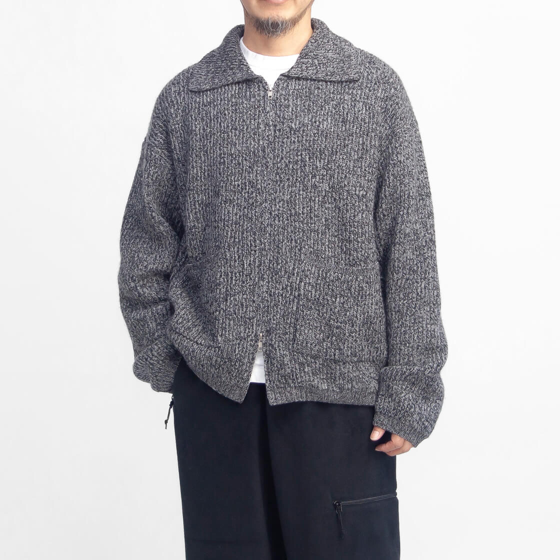 【新品！特価】Manual Alphabet ノーカラーJKT　チャコール(M) 新品特価】Manual Alphabet ノーカラーJKT ブラック(M) 特価】Manual