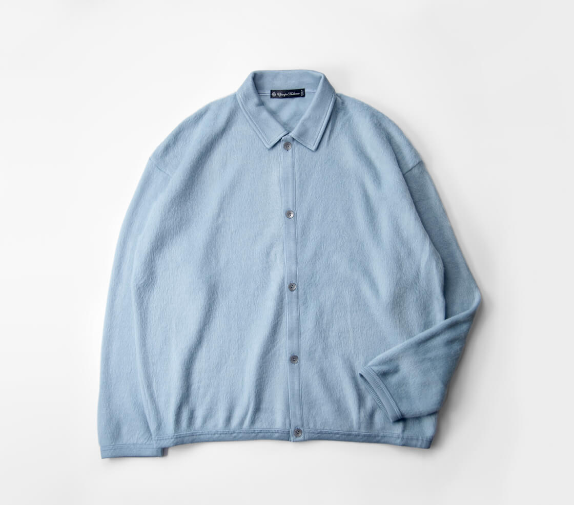 UUpscape Audience オーディエンス モヘヤライクシャギー ウール ポロカーディガン 日本製 メンズ