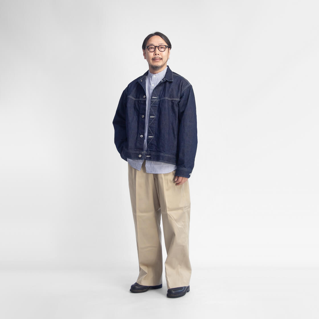 ぺトロール petrole デニム オミットブルゾン 日本製 メンズ : MARC