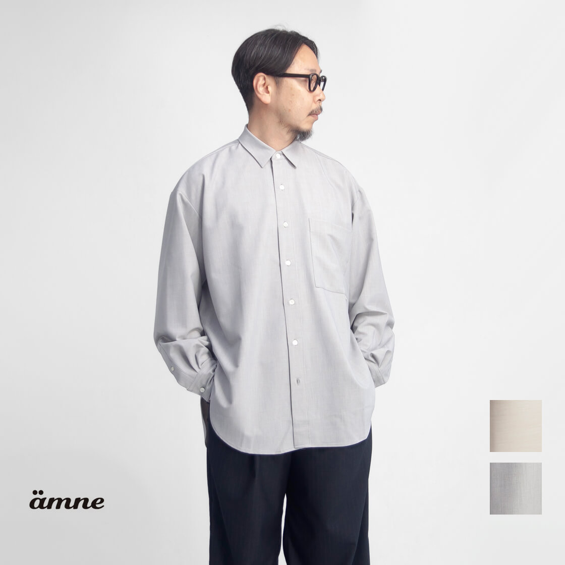 アンヌ amne トロピカル クラシックシャツ オーバーシャツ 日本製