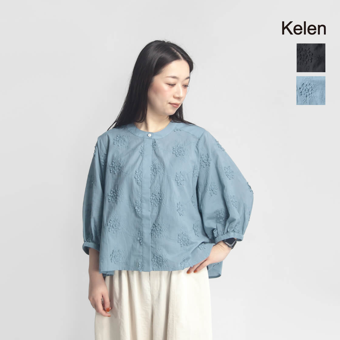 Kelen（ケレン） 【セール価格】ケレン シャツ フラワーレースデザイン