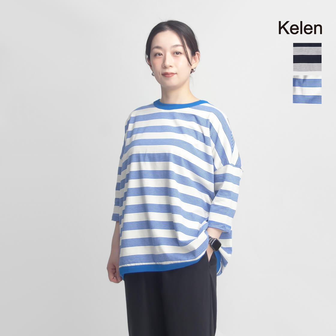 Kelen ケレン KELEN ボーダーTシャツ ワイドシルエット KUPE