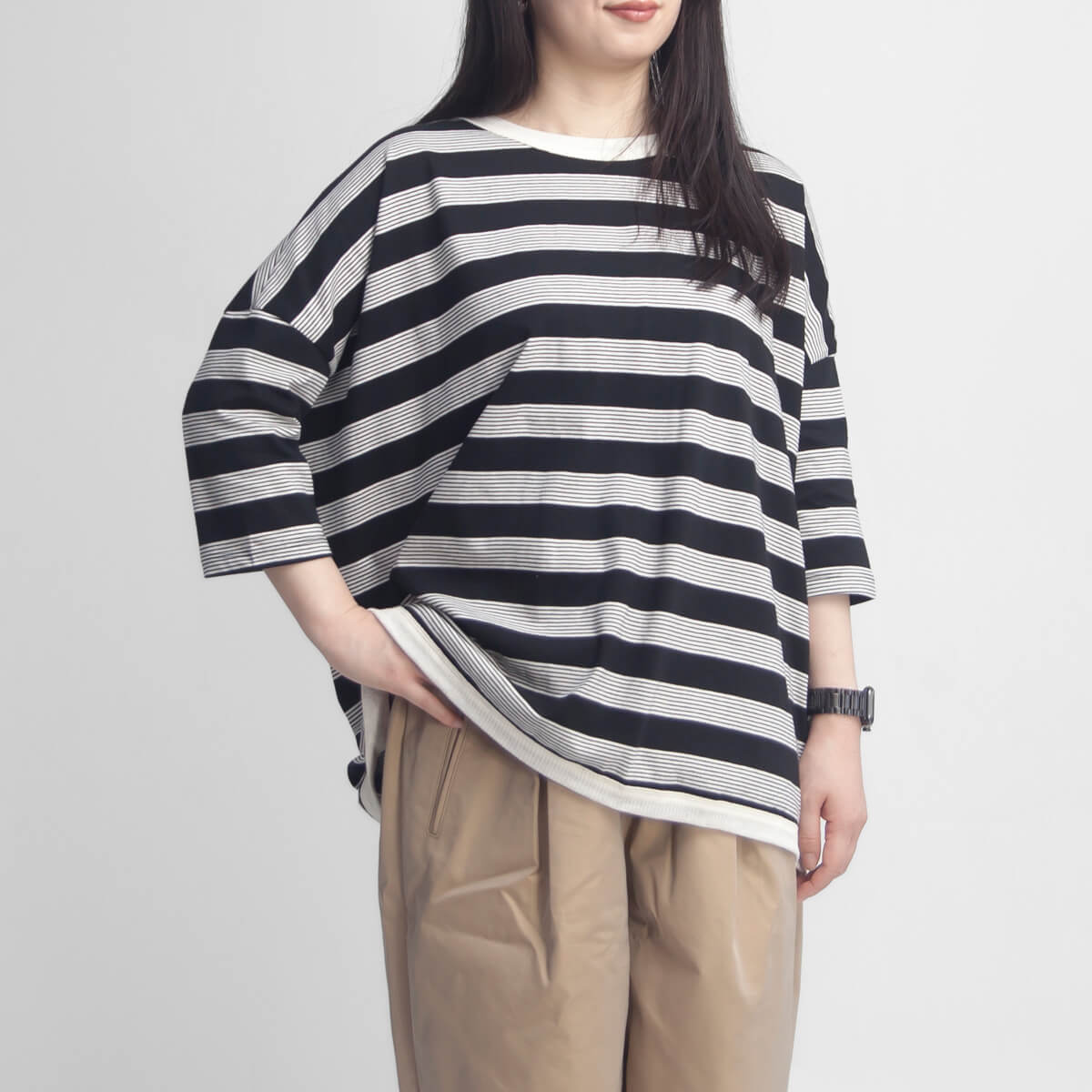 ケレン KELEN ボーダーTシャツ ワイドシルエット KUPE BL2219 レディース Kelen ケレン KELEN ボーダーTシャツ ワイドシルエット KUPE