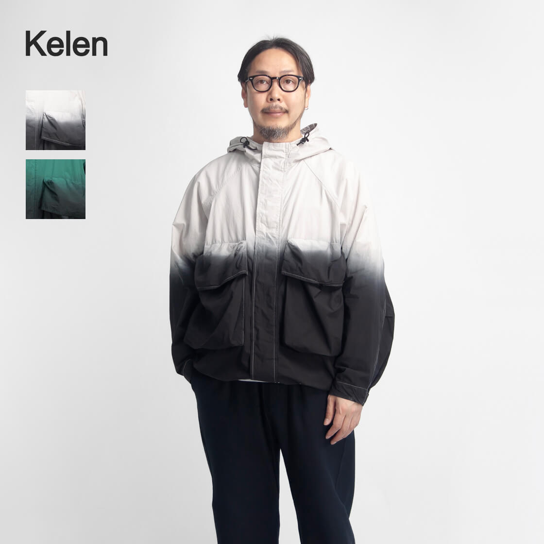 Kelen（ケレン） KELEN HYATT 段染め フードジャケット メンズ : MARC
