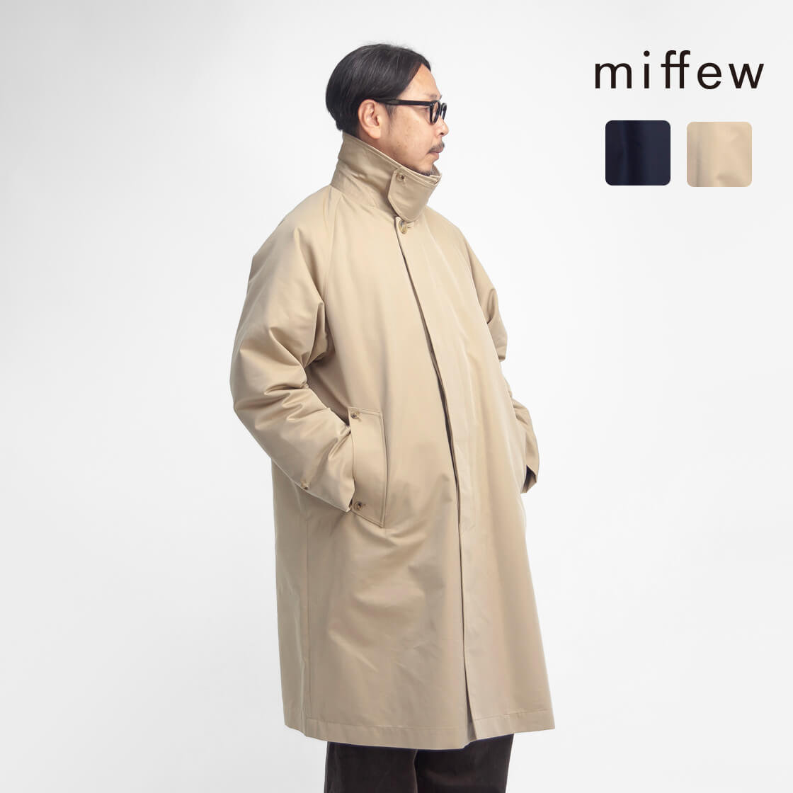 miffew（ミフュー） シングルスリーブ バルカラー ダウンコート 日本製