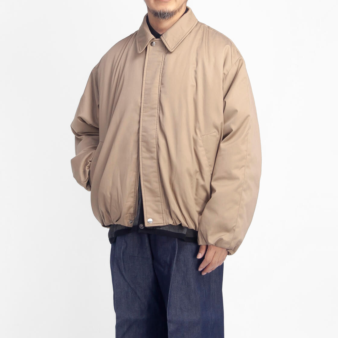 miffew（ミフュー） ワイドスクエア ジップアップ ダウンジャケット