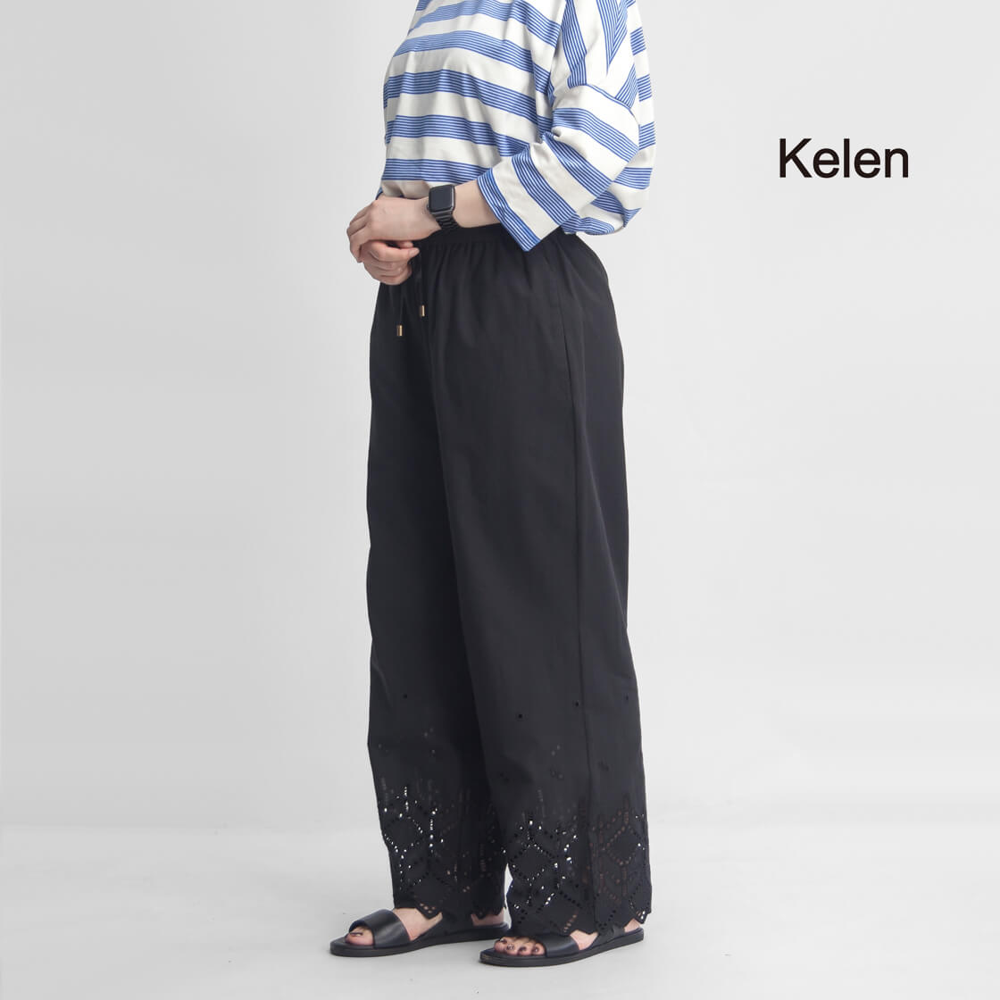 Kelen（ケレン） 【セール価格】ケレン ワイドパンツ カットワーク