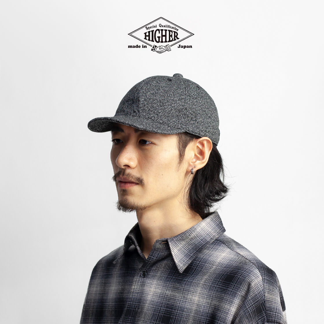 HIGHER（ハイヤー） キャップ 帽子 フレンチオックスフォード シンチ