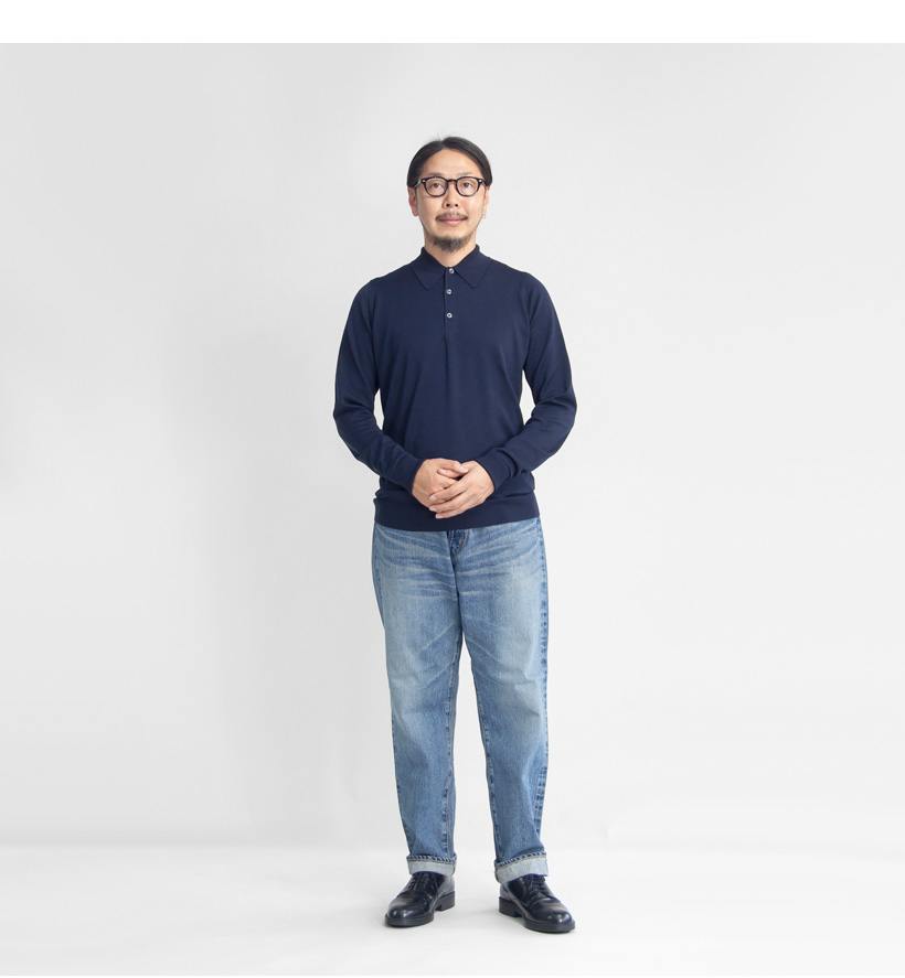 JOHN SMEDLEY ベージュ 長袖ポロシャツ　dorset JOHN SMEDLEY ベージュ 長袖ポロシャツ dorsetの通販 | LIGHTANDDRAWING