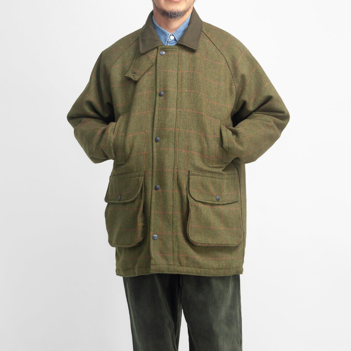 ロックオール ROCKALL ツイード ハンティングジャケット 中綿 メンズ