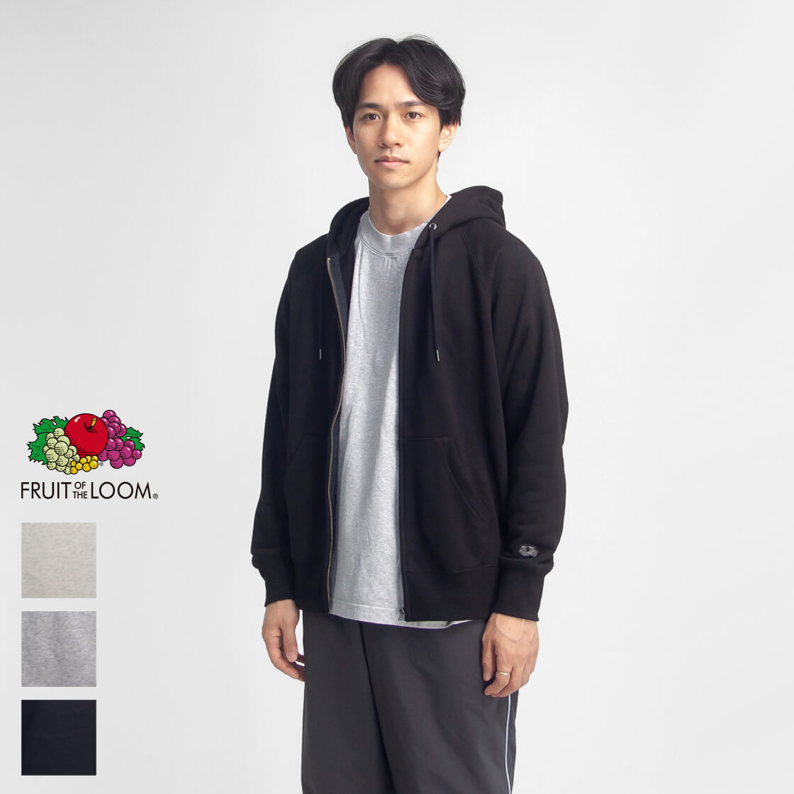 FRUIT OF THE LOOM（フルーツオブザルーム） ジップパーカー 裏毛