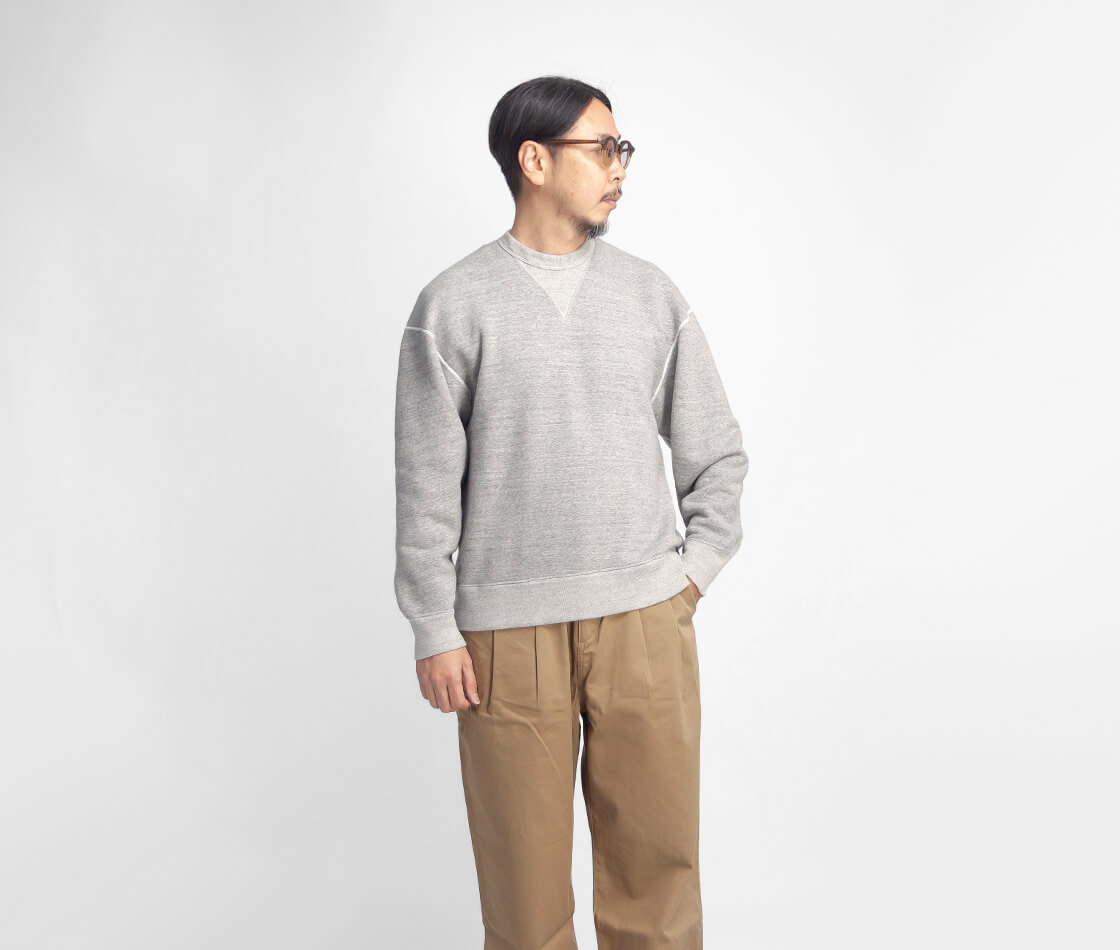 ✨美品✨45R HERITAGE ヨットプリントの裏毛スウェットシャツ　日本製 ユニゾンスペシャル Unison Special 吊り編み裏毛 スウェットシャツ