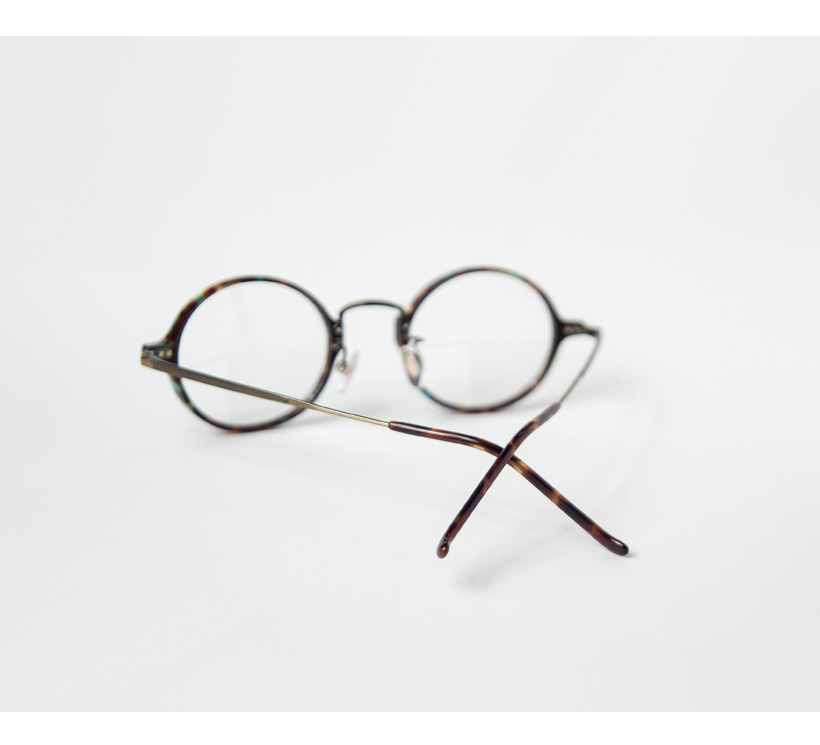 コンビネーション ラウンドフレーム 日本製 鯖江 メガネ 度付き 伊達