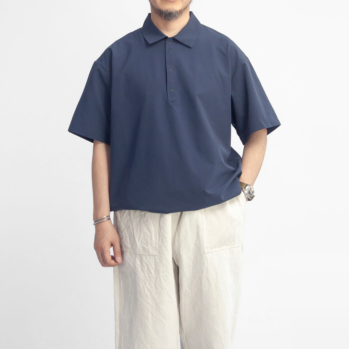 NANGA（ナンガ） NANGA DOTAIR COMFY POLO SHIRT ドットエアコンフィー