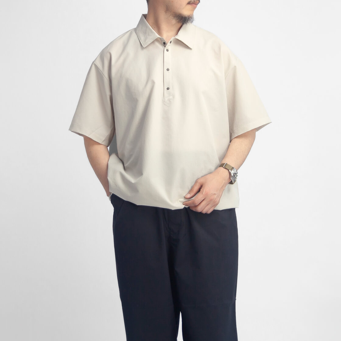 NANGA（ナンガ） NANGA DOTAIR COMFY POLO SHIRT ドットエアコンフィー