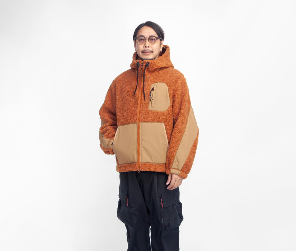 【極美品】 マークアンドロナ ジャケット フリース ジップパーカー 50 XL MARK&LONA マークアンドロナ 2023年モデル フード付 ニット ジップ