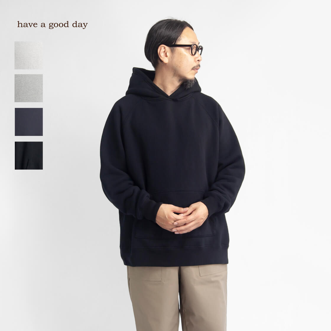 have a nice day  パーカー フーディー Have A Nice Day Hoodie - Black – 402threads