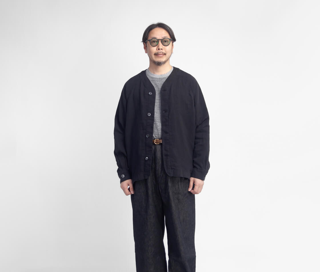 ハブアグッドデイ have a good day 麻100％ リネンカーディガン 日本製 メンズの画像