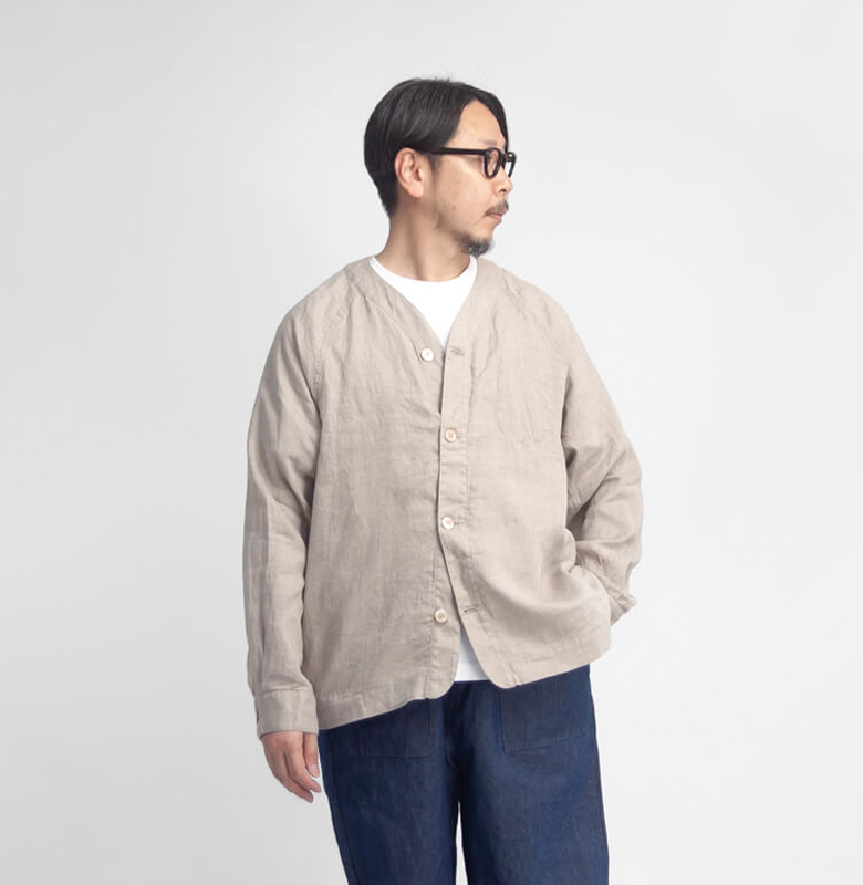 have a good day ハブアグッドデイ 麻100％ リネンカーディガン 日本製 メンズ