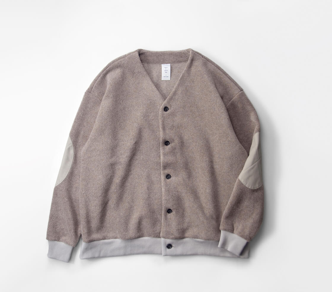 have a good day ハブアグッドデイ メルトンフリース カーディガン エルボーパッチ 日本製 メンズ