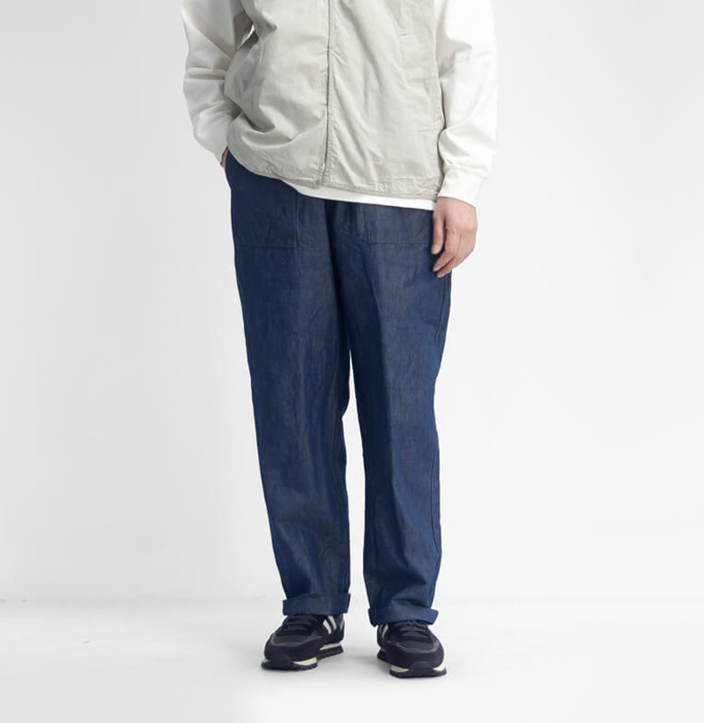 have a good day ハブアグッドデイ 綿麻シャンブレー リラックスパンツ イージーパンツ 日本製 メンズ 