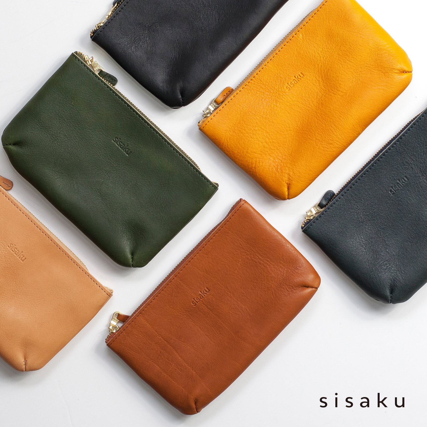 シサク sisaku 栃木レザー 財布ポーチ Wallech S 日本製 メンズ