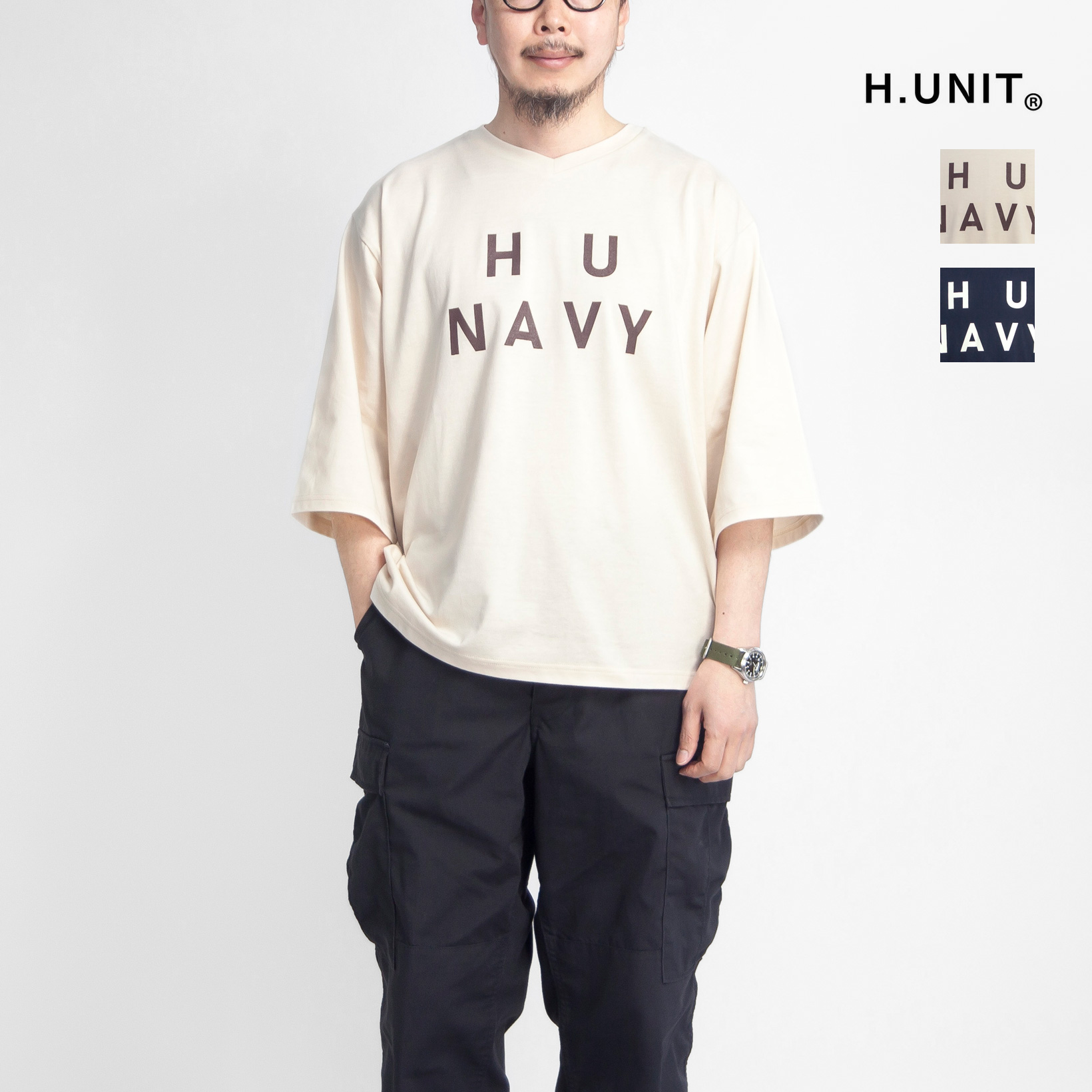 H.UNIT STORE LABEL 【セール価格】エイチユニット Vネック 7分