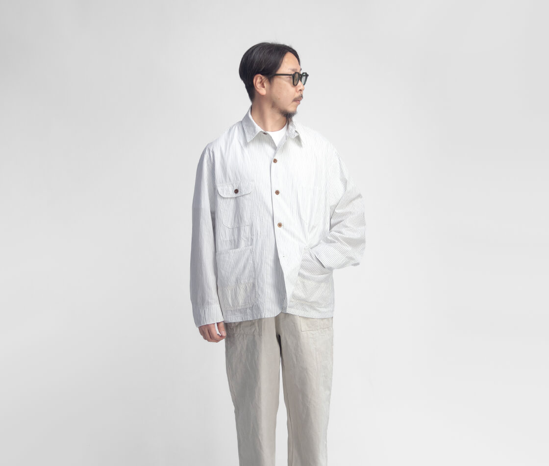 H.UNIT STORE LABEL エイチユニット H.UNIT ストライプ シャツオール