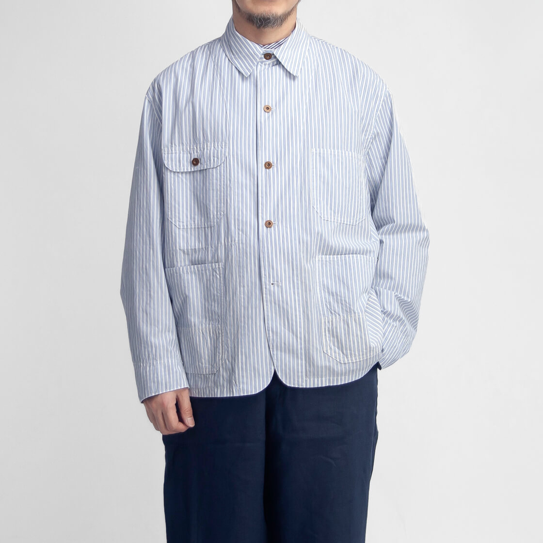 H.UNIT STORE LABEL エイチユニット H.UNIT ストライプ シャツオール