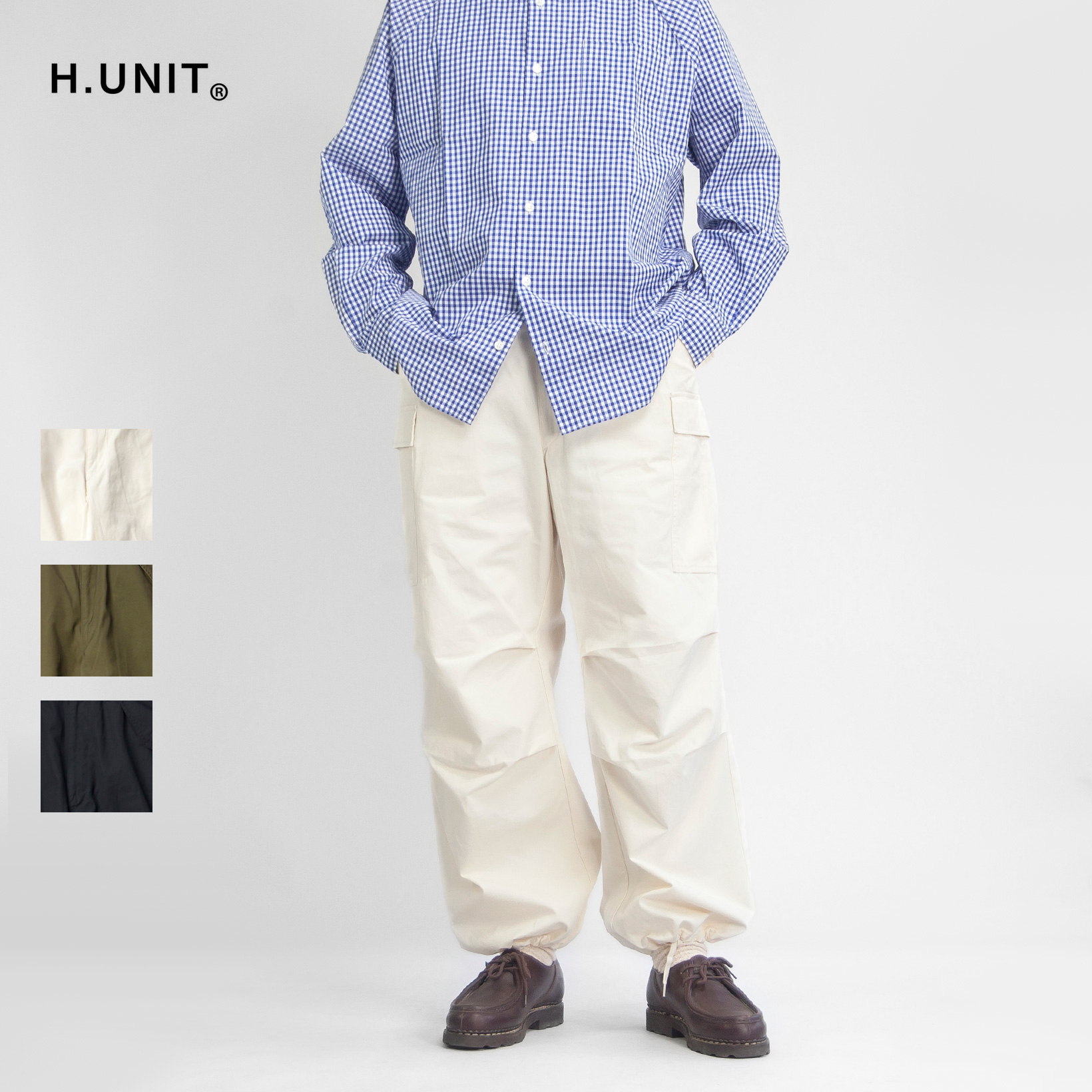 H.Unit カーゴショーツ H.UNIT エイチユニット コーマウェザー M51 カーゴパンツ 日本製