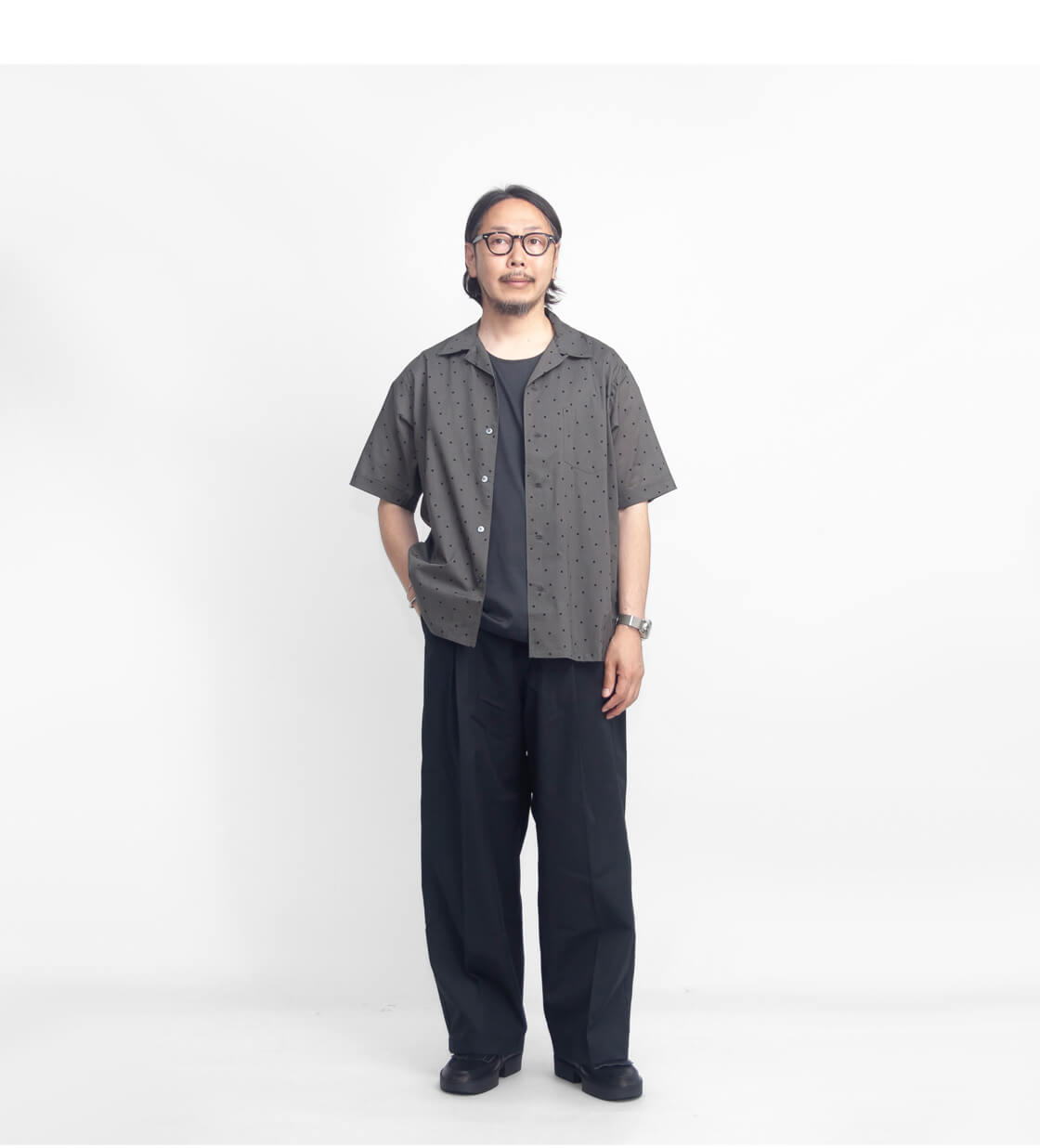 Harriss（ハリス） Harriss 60ローン ランダムドット オープンカラー
