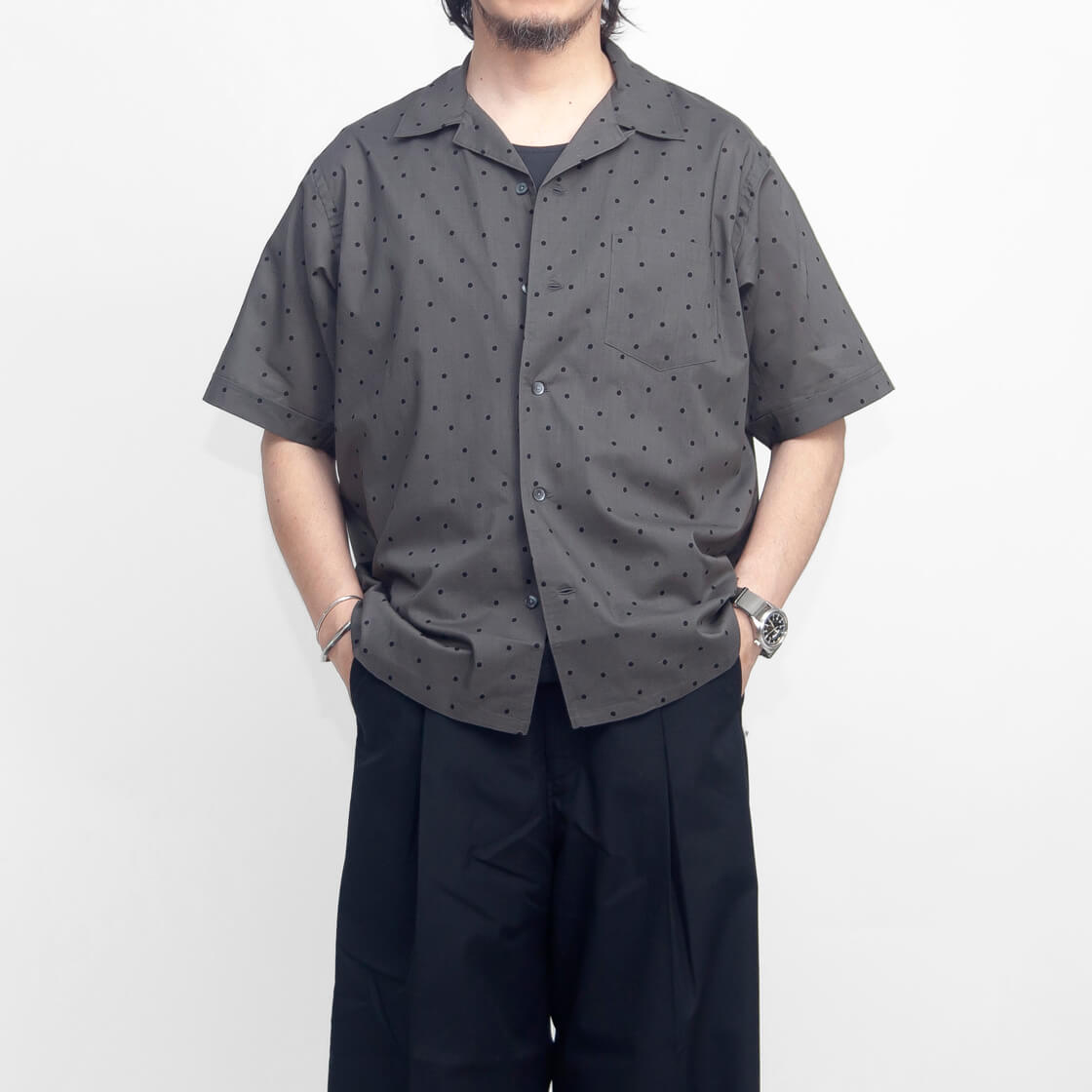 【超美品】MARK&RONA 半袖シャツ 半袖シャツ ユニセックス 237－68 ミルスグレー （3XL