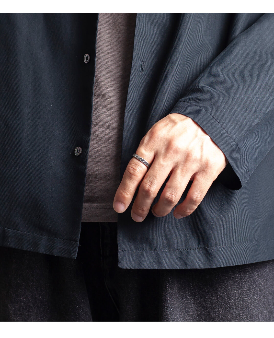 Esperanto（エスペラント） シルバー925 ストライプ リング 細め 指輪