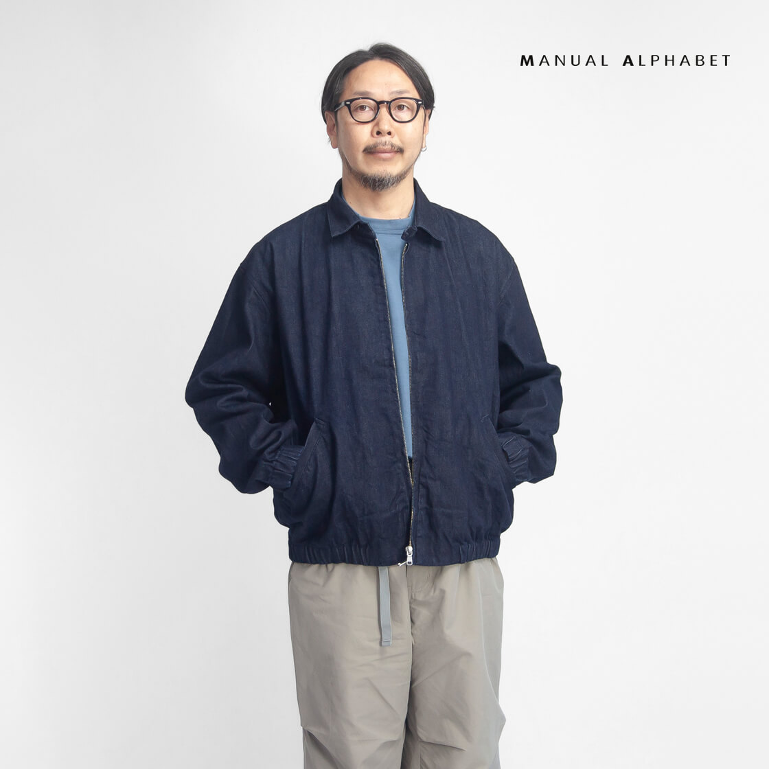 MANUAL ALPHABET（マニュアルアルファベット） デニム スイングトップ